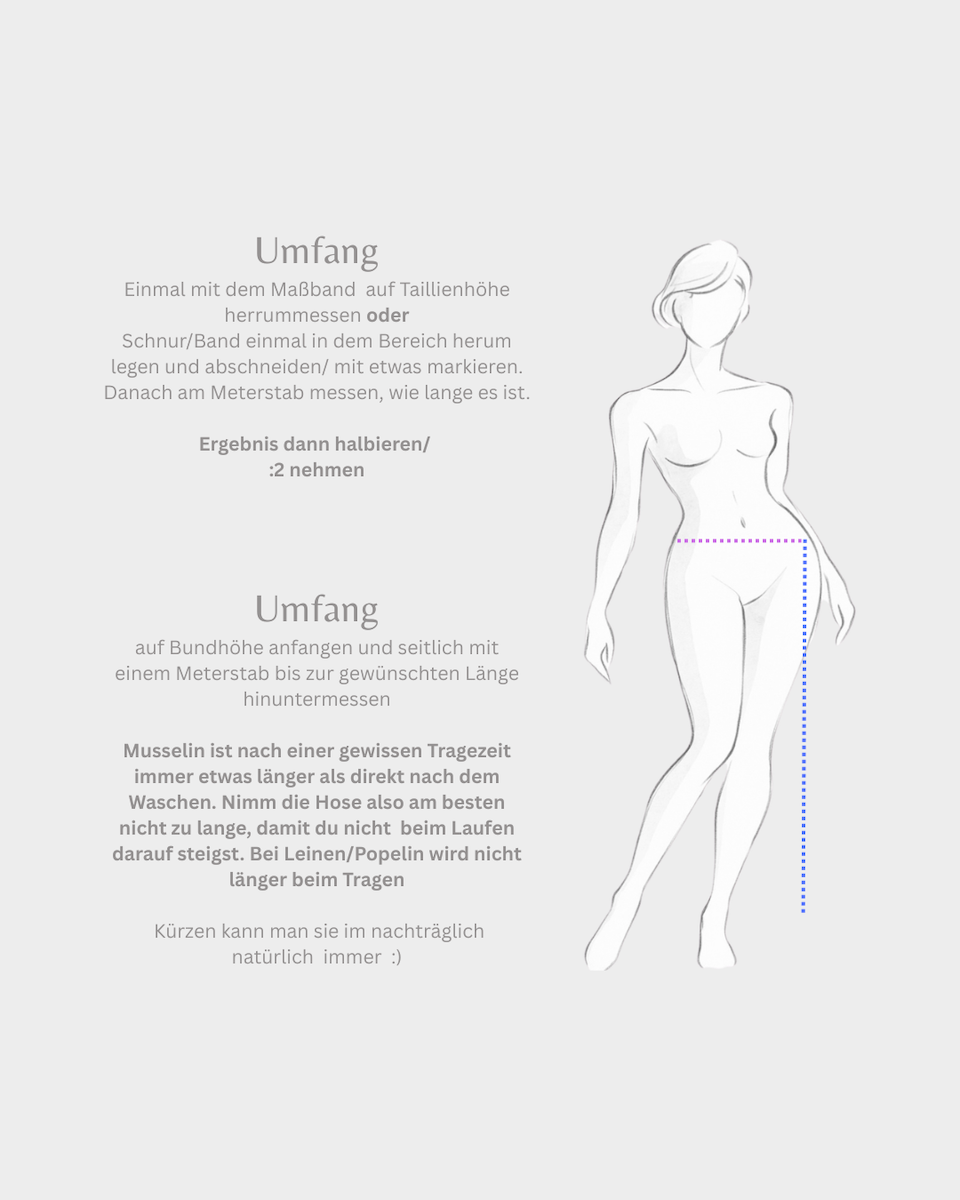 Weite Hose mit Schleifenband - summer denim