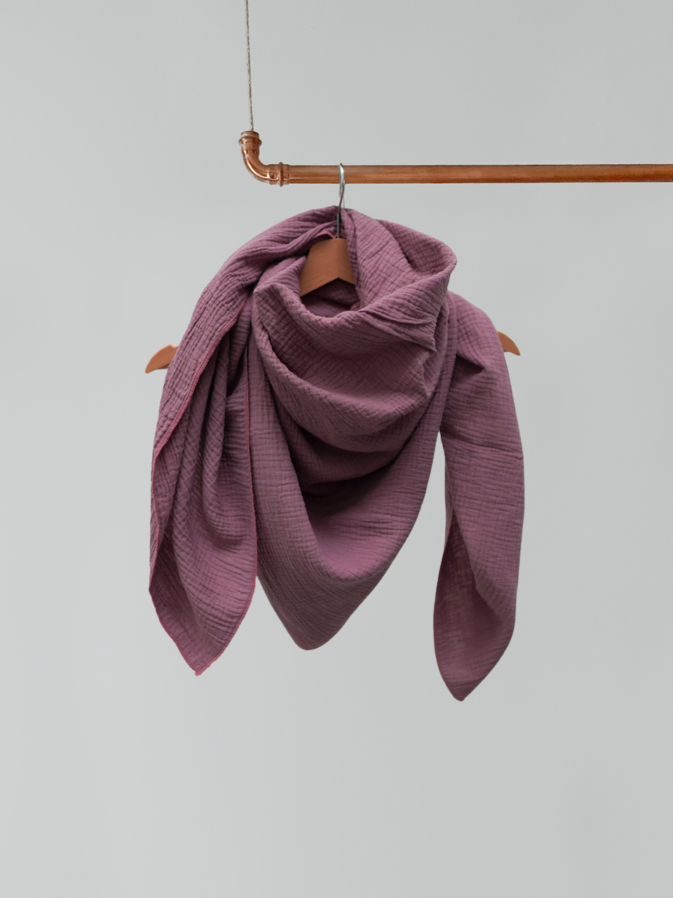 Großes Musselin Tuch - mauve