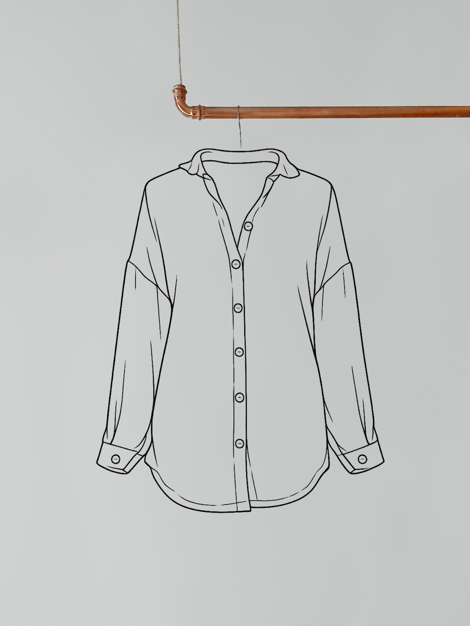 Langes oversize Hemd - verschiende Stoffe