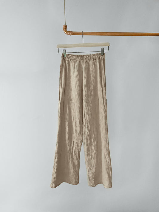 Wunderschöne Musselin Hose, sand