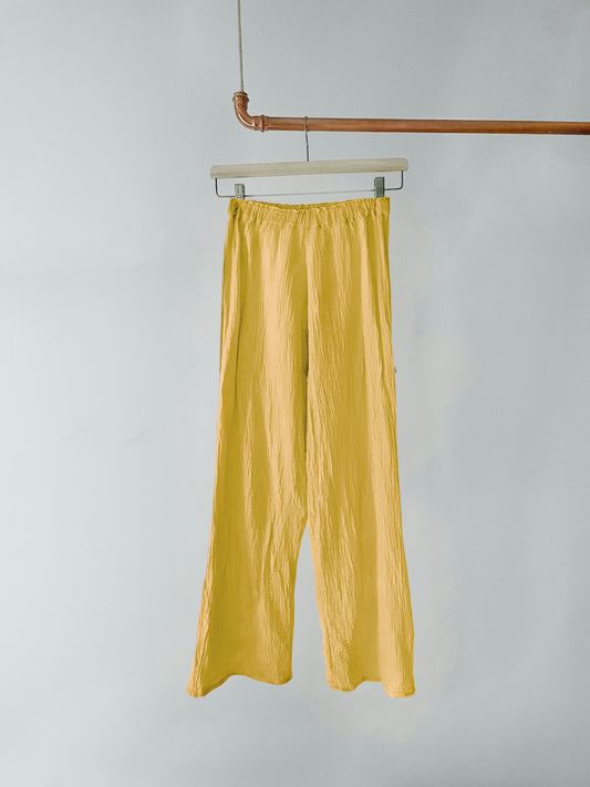 Wunderschöne Musselin Hose, yellow sunshine