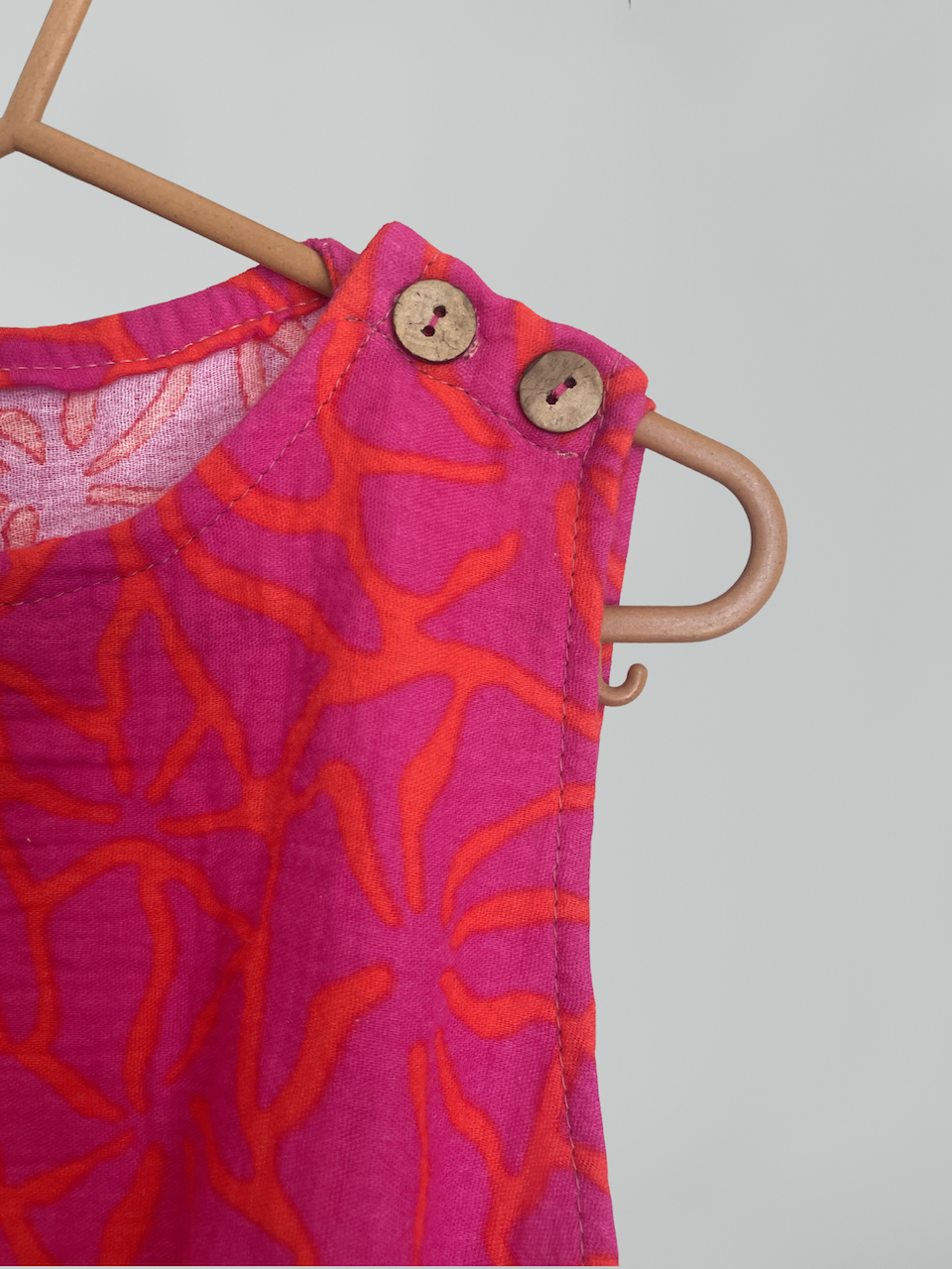 Schulterfreies Kleid mit Schleifen, Kleid - Musselin, pink flowers