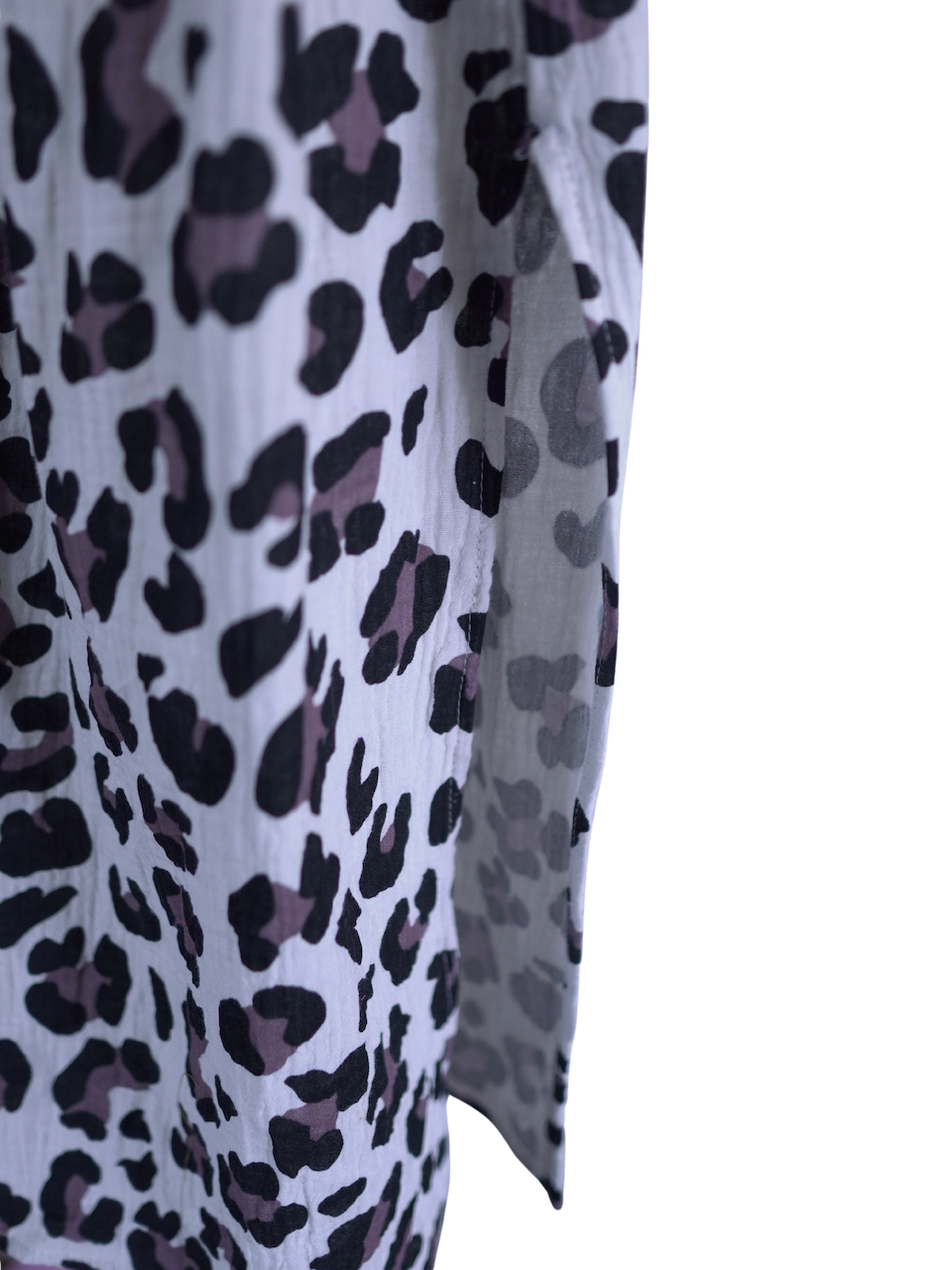 Langer Maxirock mit Schlitz - Musselin Leo