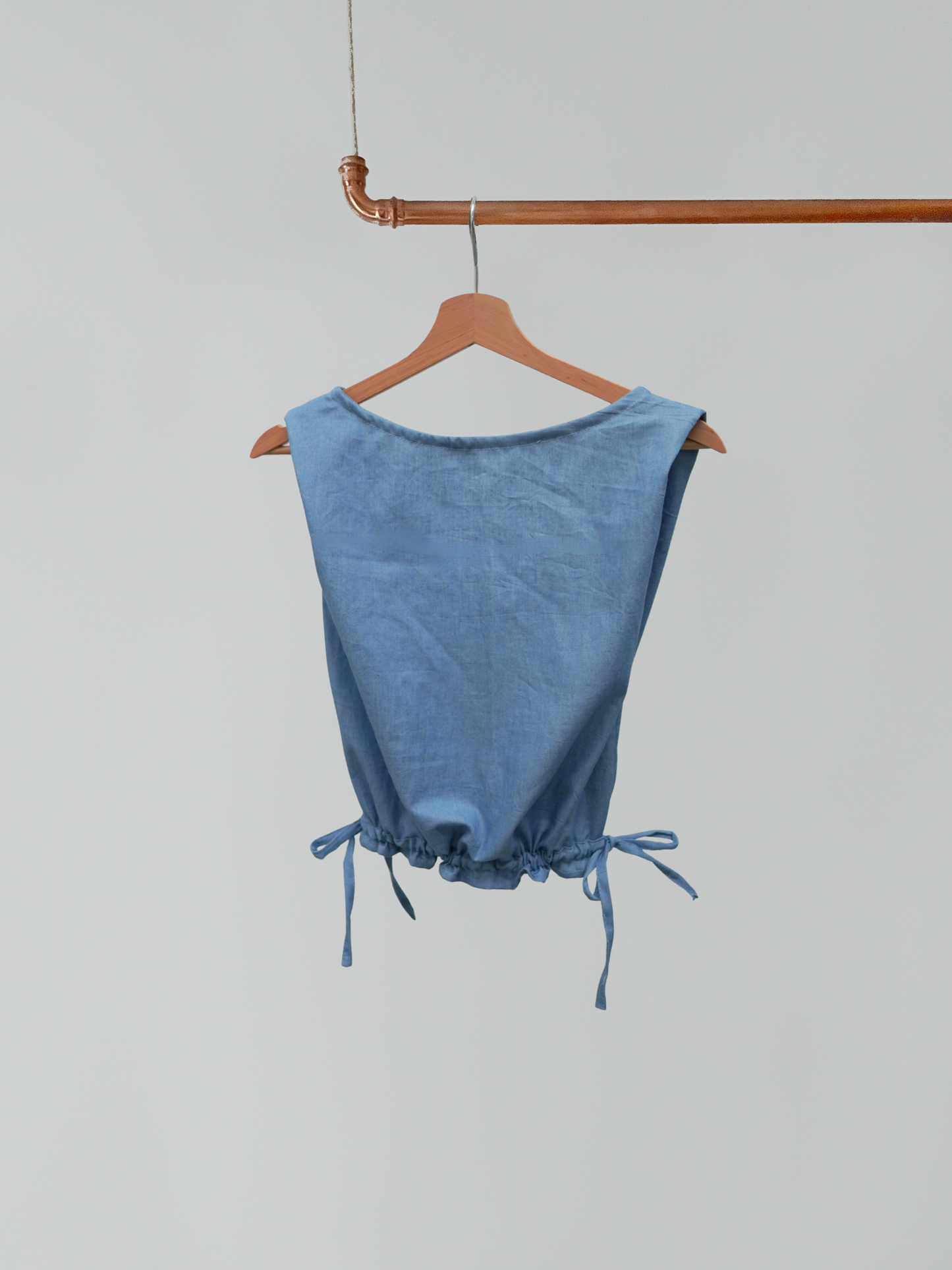 Croptop zum Binden - summer denim