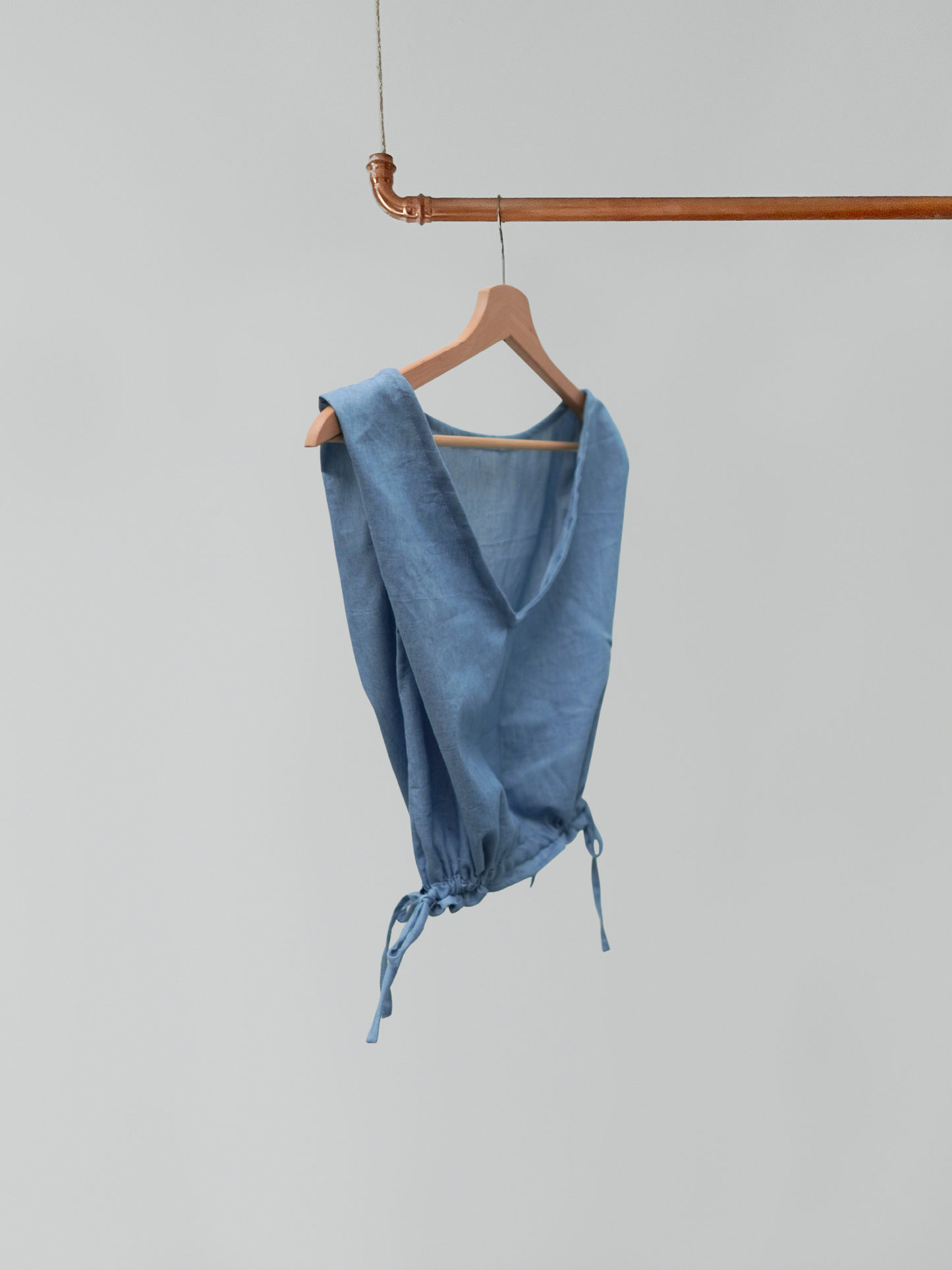 Croptop zum Binden - summer denim
