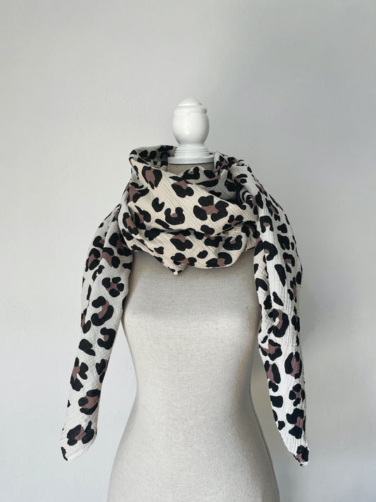 Musselin Tuch Large, classic leo