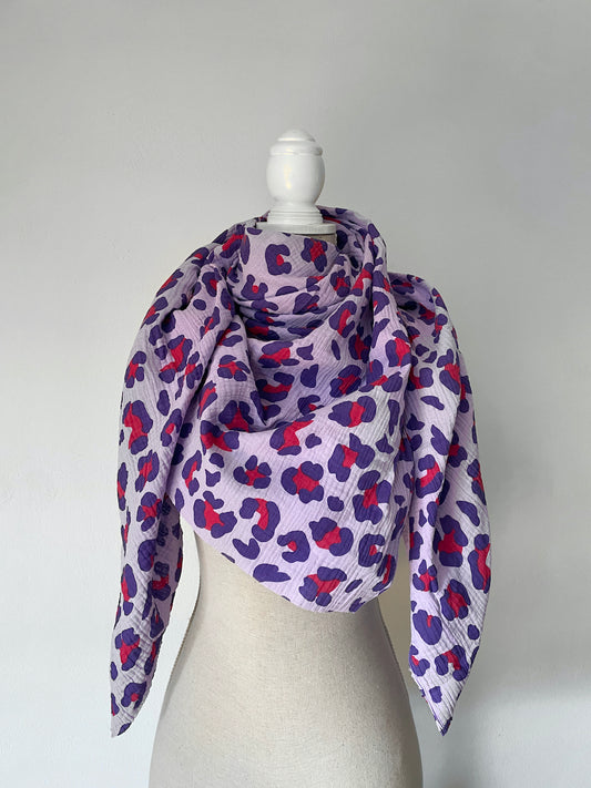 Musselin Tuch Large, happy leo