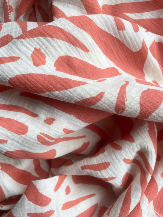 Wunderschöne Musselin Hose, coral splash