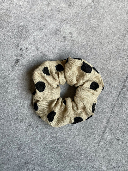 Musselin Scrunchi, beige dots